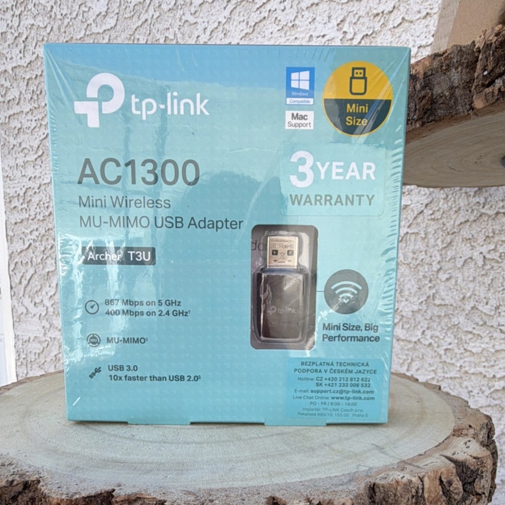 TP-Link‎ Archer T3U AC1300 MU-MIMO Dual-Band USB 3.0 Wireless Adapter Black